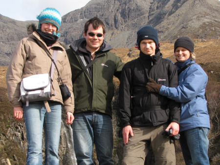 Lucinda Shepherd, Roy Shepherd, Robert Randell and Denise Randell on holiday in Scotland
